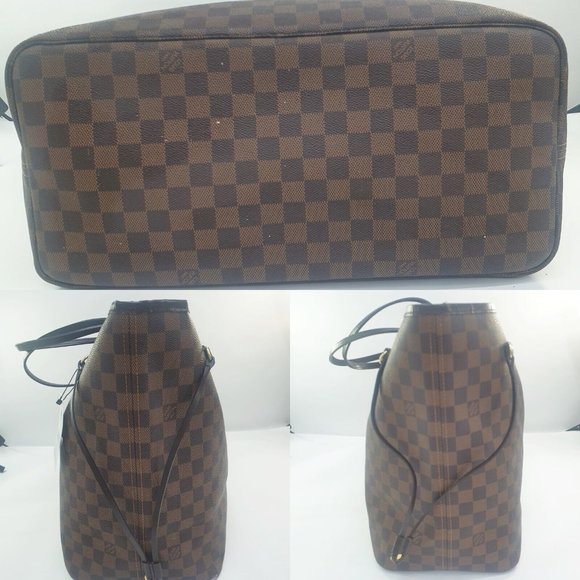 LOUIS VUITTON Neverfull GM Damier Ebene N51106 Genuine Tote Shoulder  bag - Picture 6 of 16